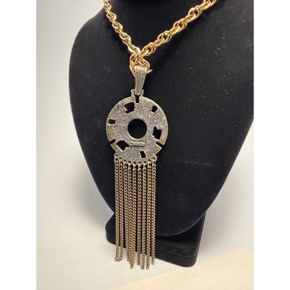 Vintage Pendant Necklace Sarah Coventry Brutalist Futuristic Sci Fi Look - Picture 5 of 8